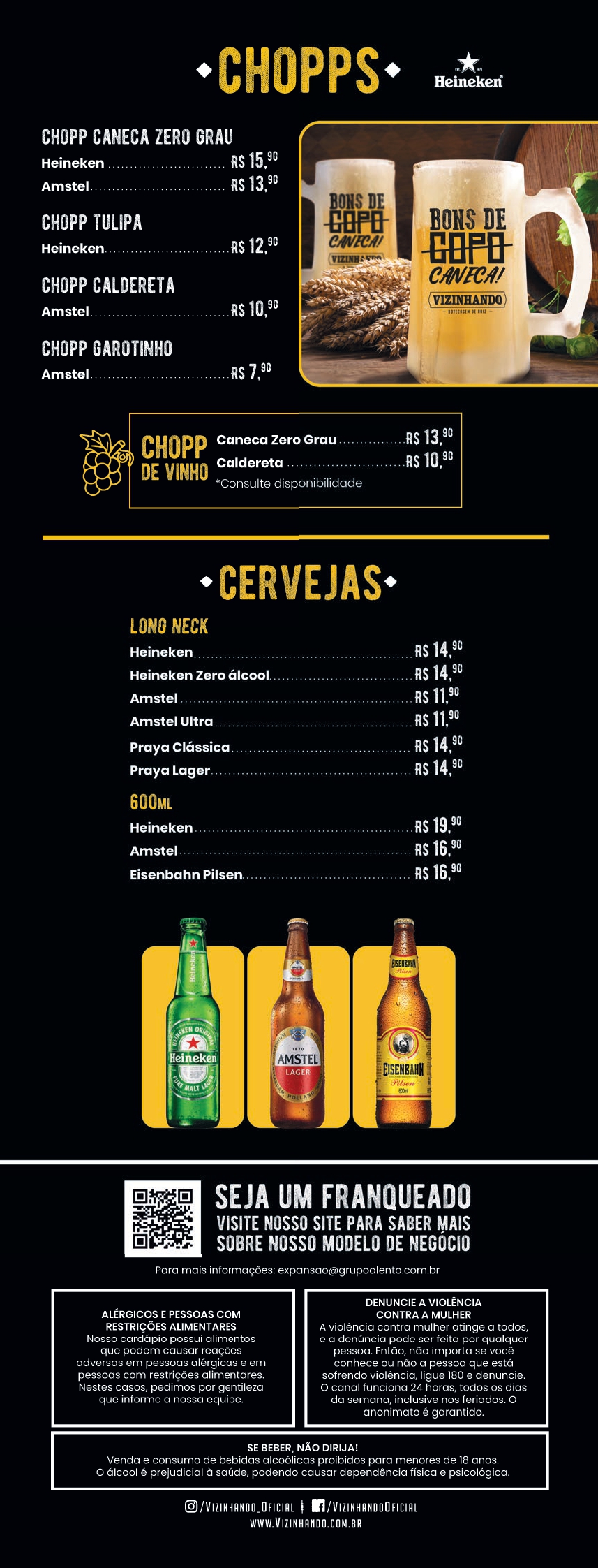 Cardápio Vizinhando Entradas