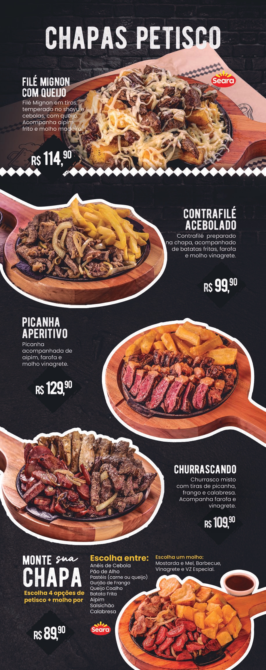 Cardápio Vizinhando Entradas