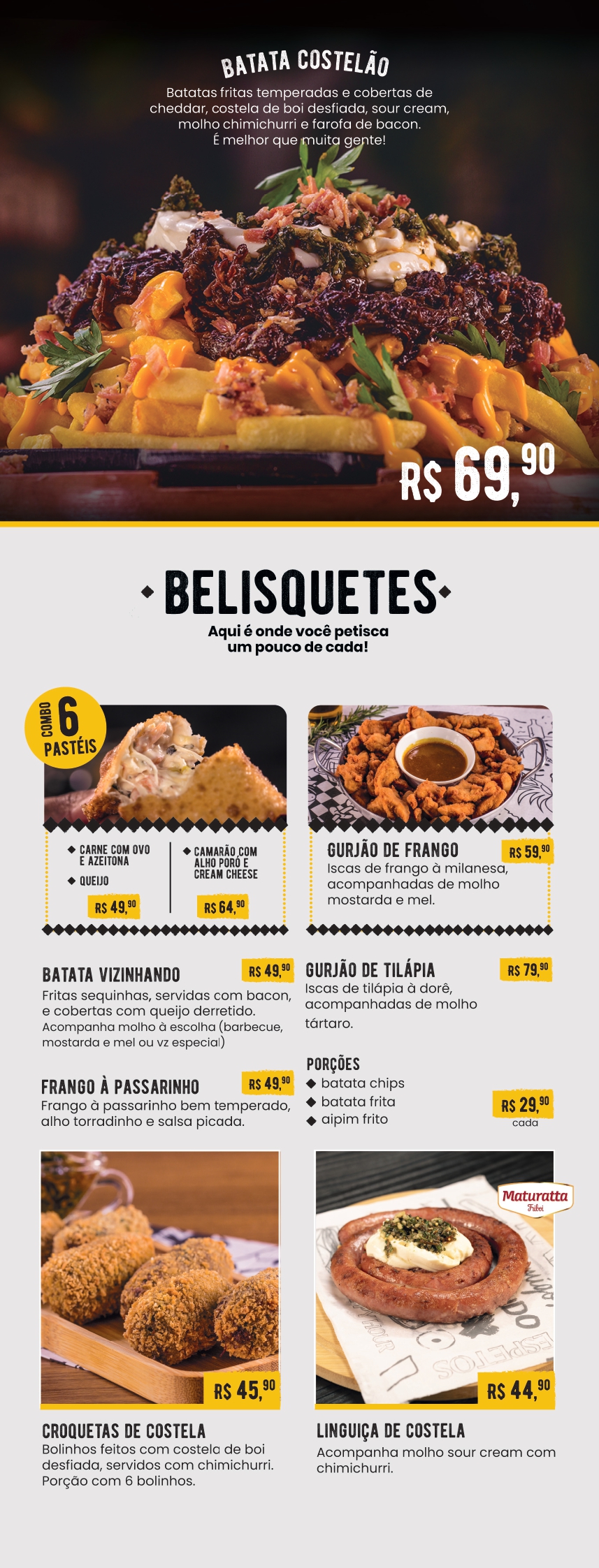 Cardápio Vizinhando Entradas