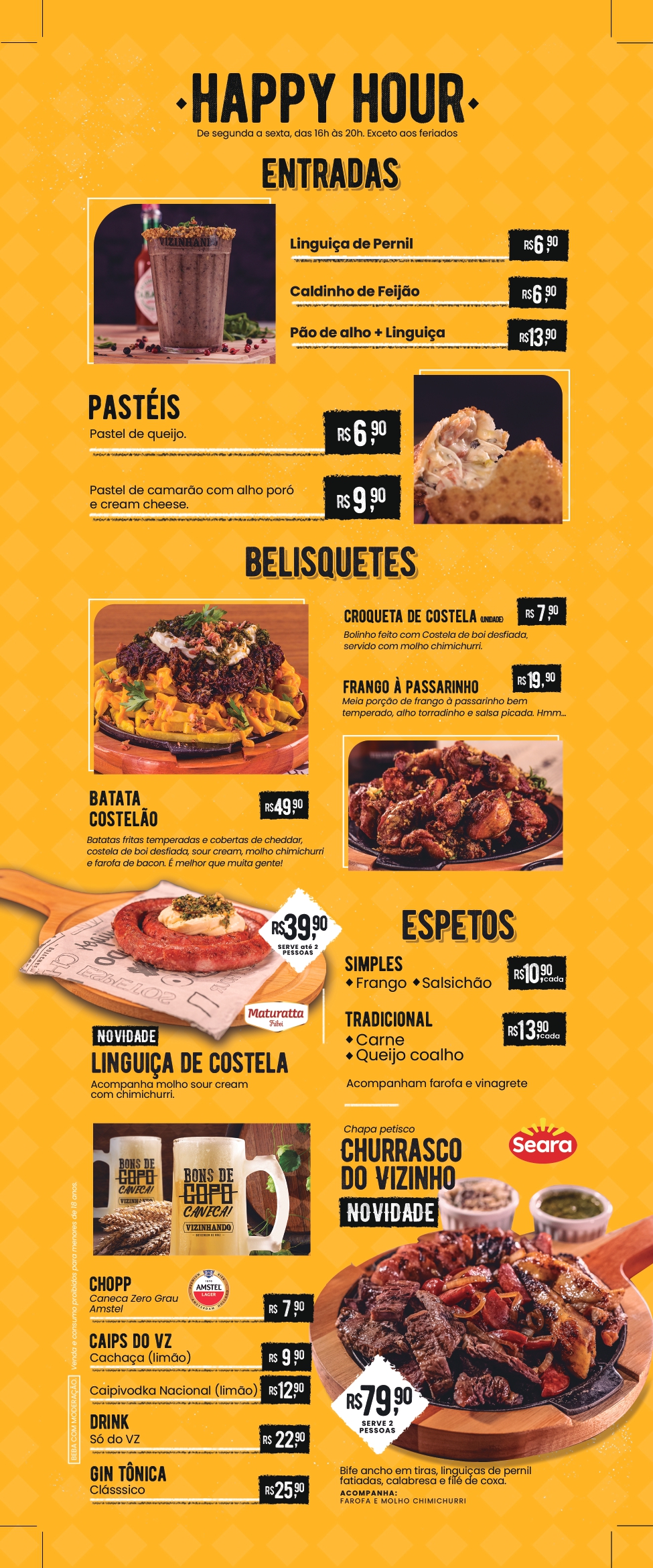 Cardápio Vizinhando Entradas