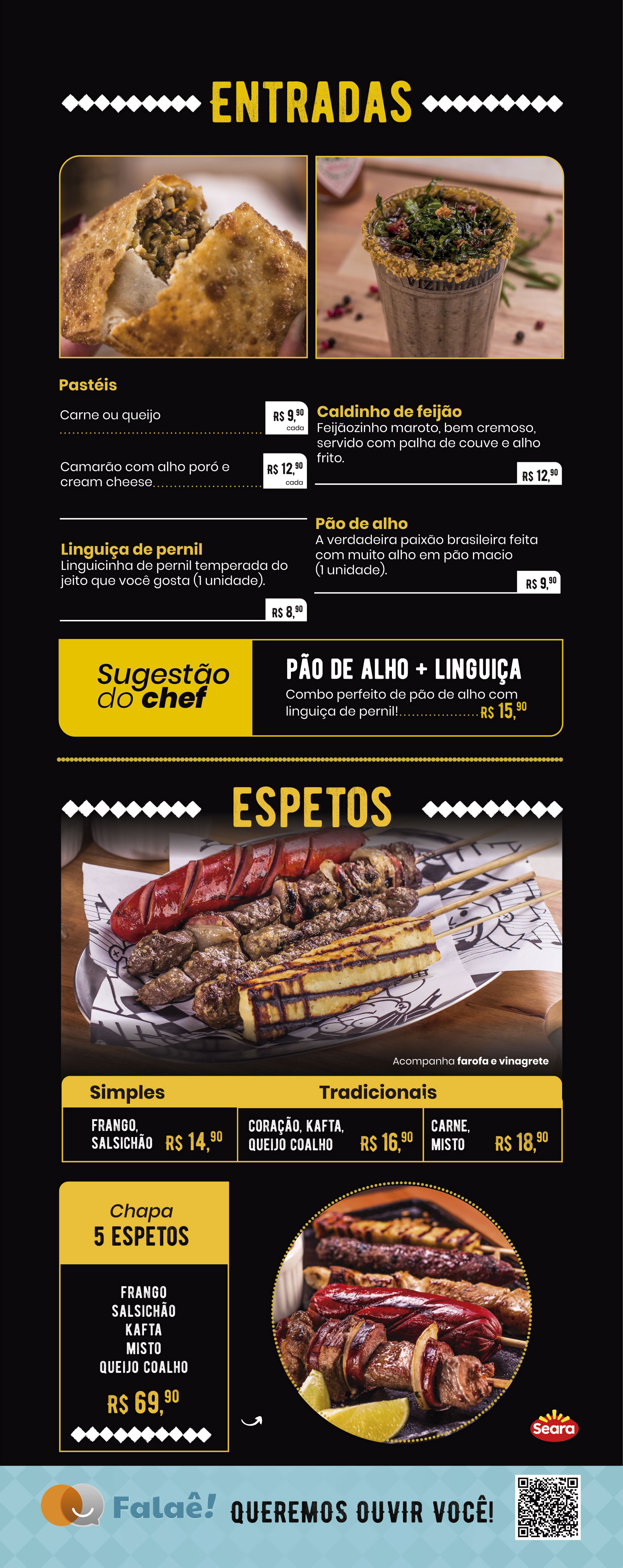 Cardápio Vizinhando Entradas