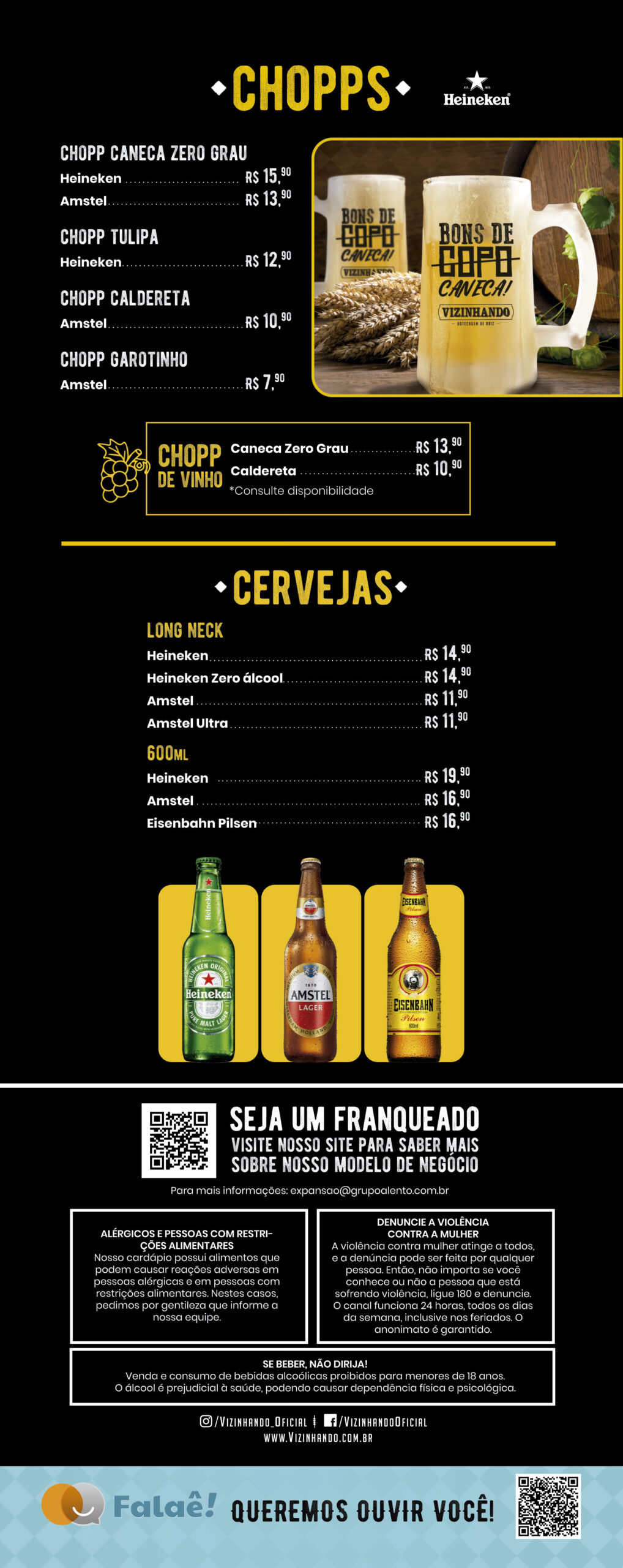 Cardápio Vizinhando Entradas