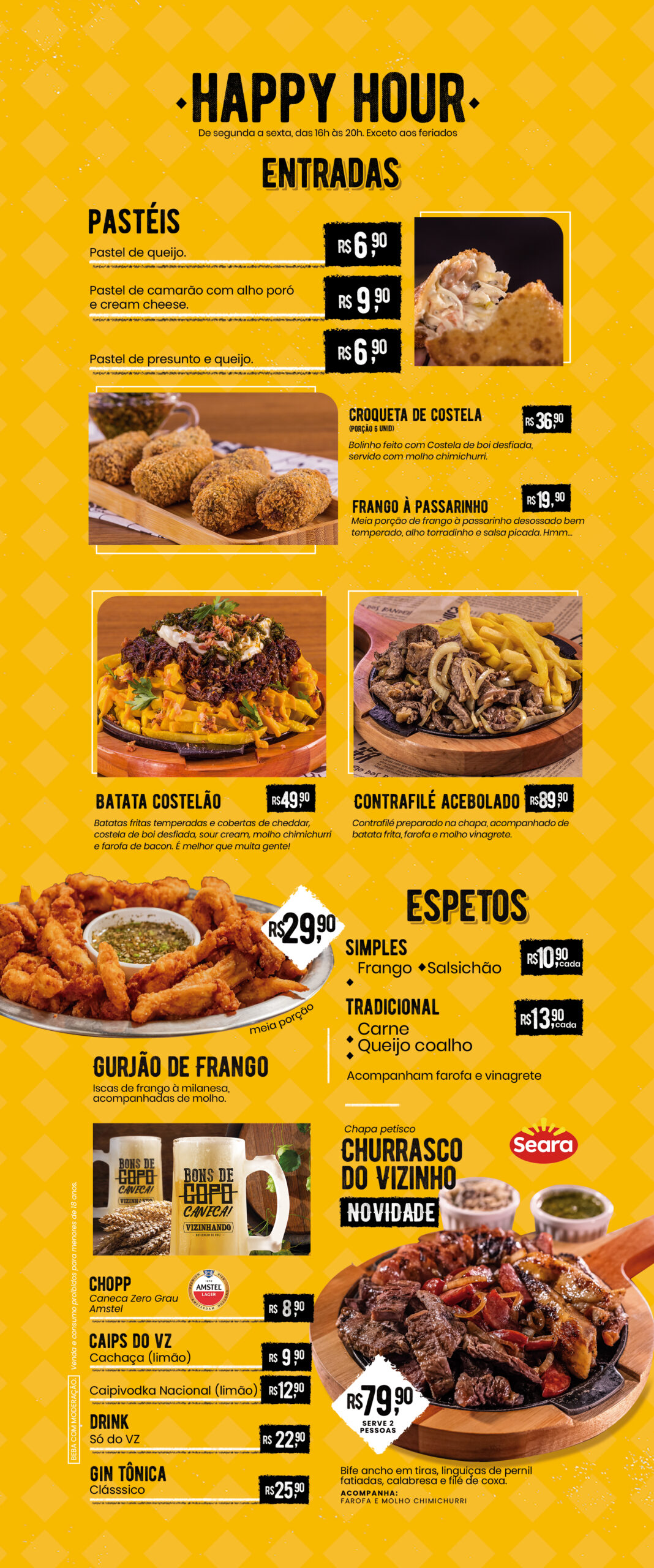 Cardápio Vizinhando Entradas
