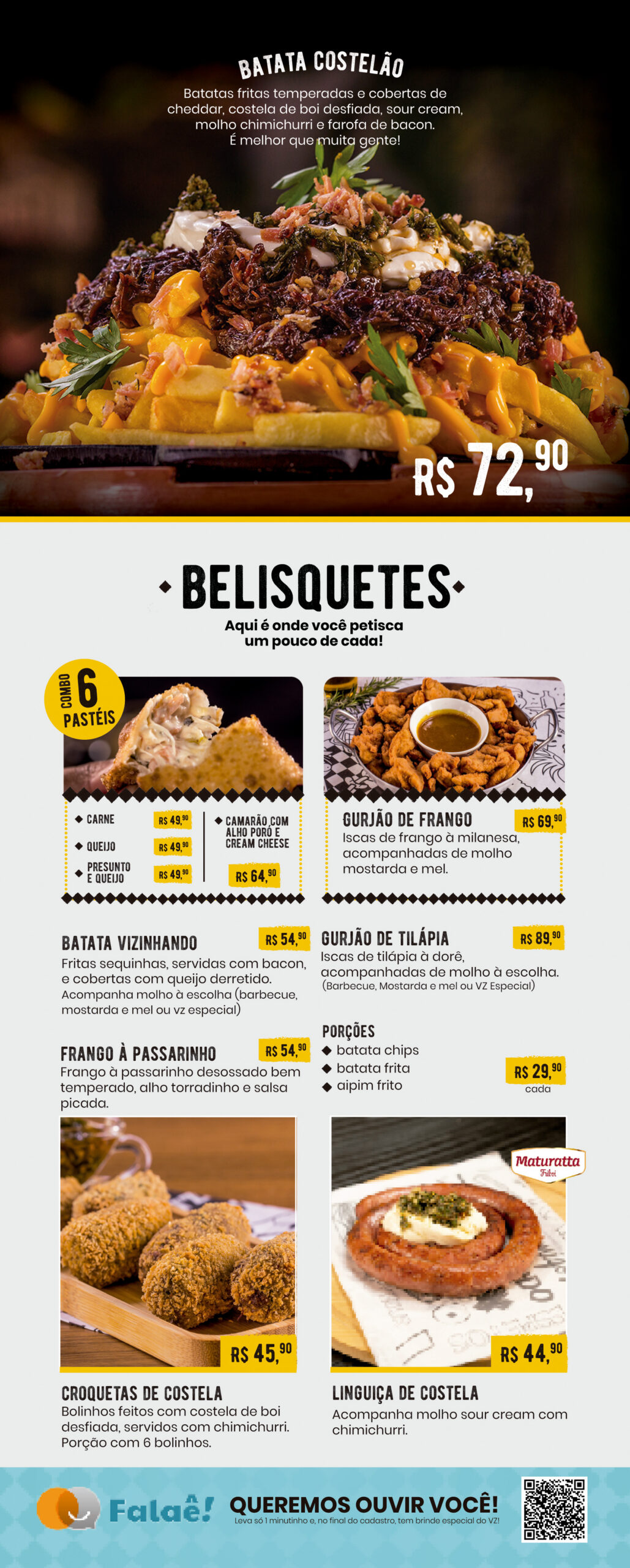 Cardápio Vizinhando Entradas
