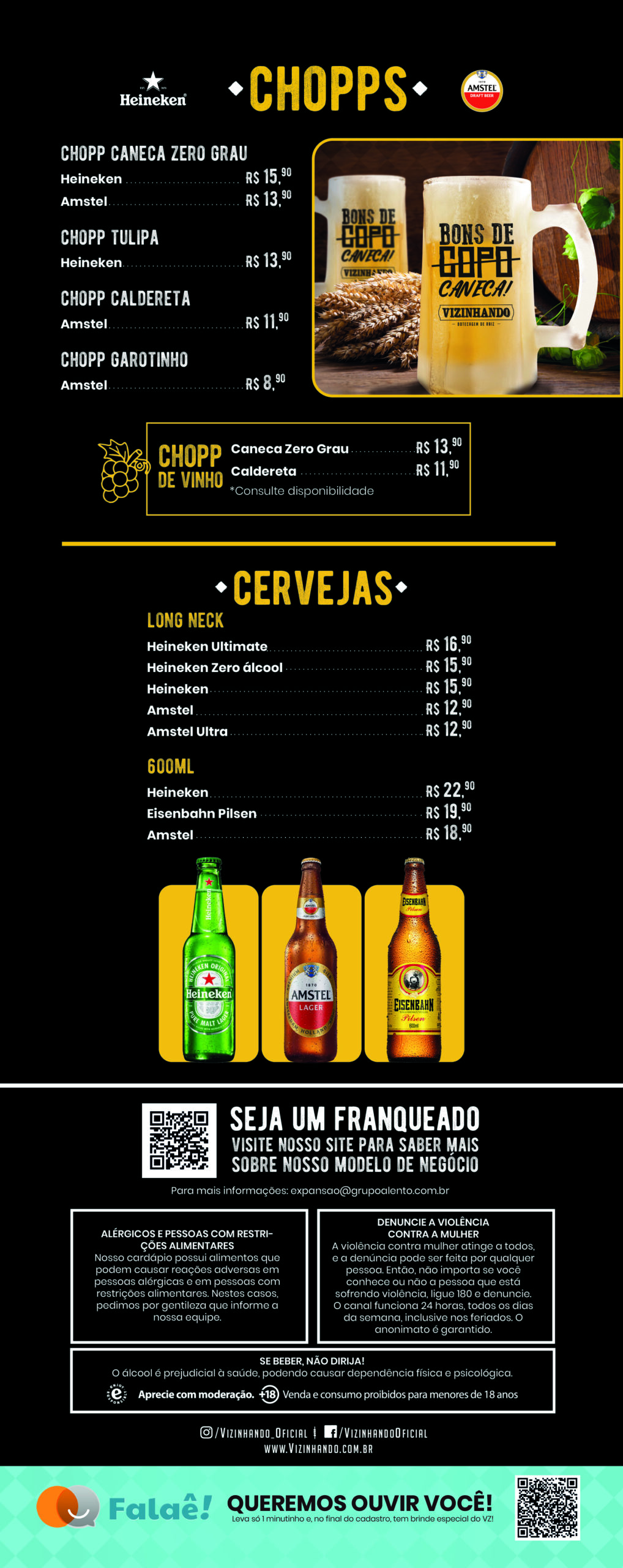 Cardápio Vizinhando Entradas